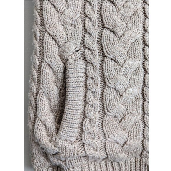 Eivissa Faux Fur Trim cable knit ribbed REVERSIBLE vest - Picture 2 of 9